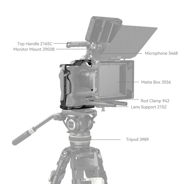 SmallRig 3982 Cage for Nikon Z8 For Nikon Z8 med påmontert MB-N12 grep 