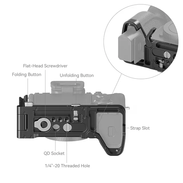 SmallRig 3984 Foldable L-Shape Mount Pl. For Sony A7R V / A7 IV / A7S III 