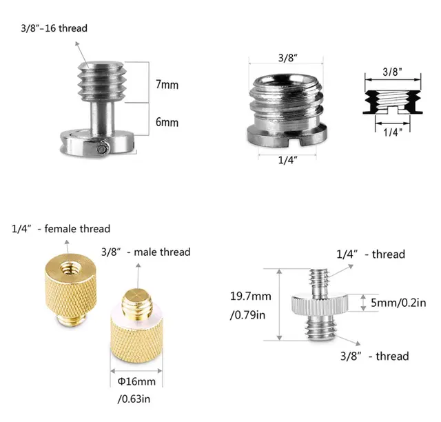 SmallRig 3995 Screw Ratchet Wingnut Set Skruesett for Cage, braketter m.m. 