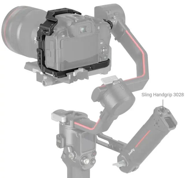 SmallRig 4004 Cage Black Mamba Canon R10 Kamerabur med mange festepunkter 