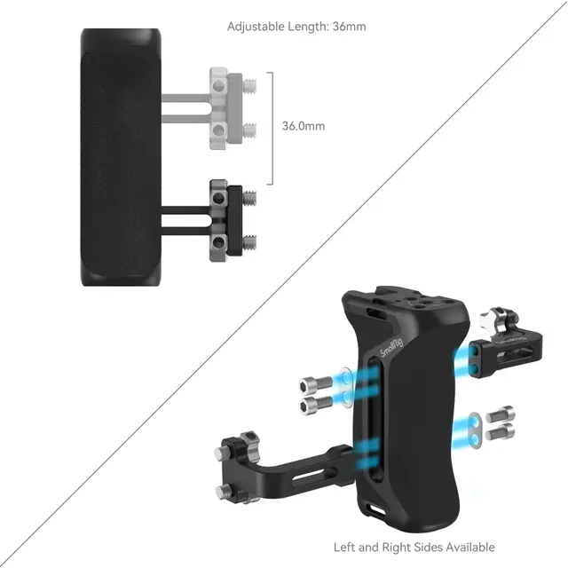 SmallRig 4015 Side Handle 1/4"  mount Med 1/4" skruer for feste 