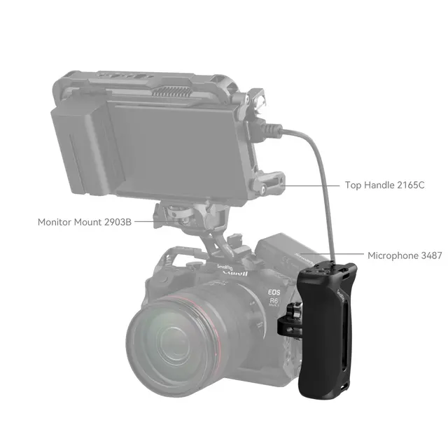 SmallRig 4015 Side Handle 1/4"  mount Med 1/4" skruer for feste 