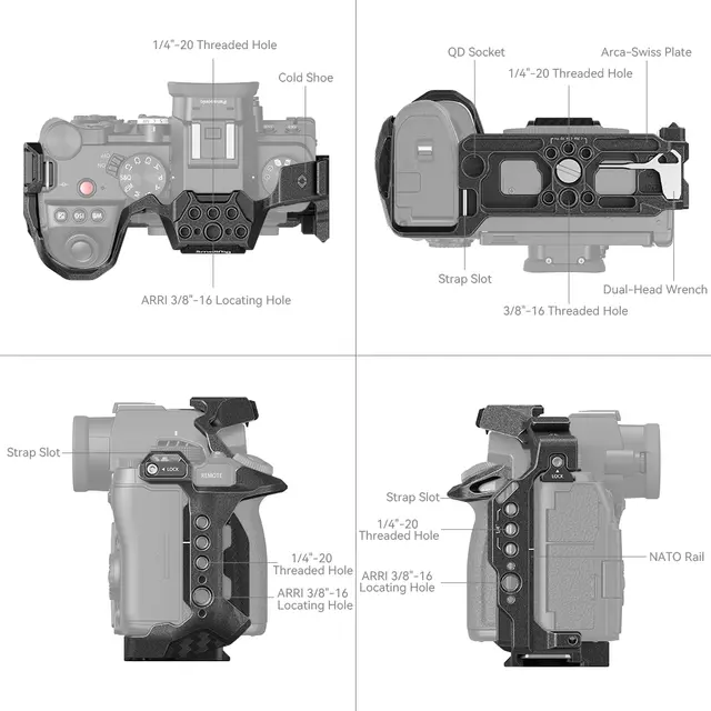 SmallRig 4023 Black Mamba Cage For Panasonic Lumix S5 II og G9 II 