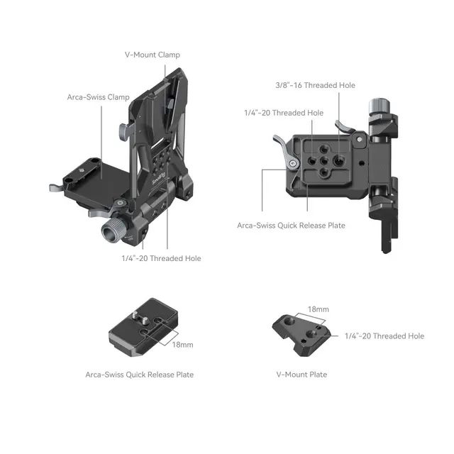 SmallRig 4064B Compact V-Mount Battery Mounting System 