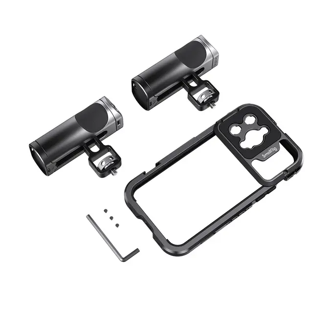 SmallRig 4078 Mobile Video Cage Kit Dual handheld bur for iPhone 14 Pro Max 