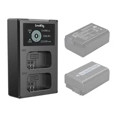 SmallRig 4081 Battery Charger NP-FW50 Dobbellader for Sony NP-FW50 batterier