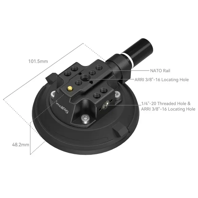 SmallRig 4122 Suction Cup 4" With Camera Mount 