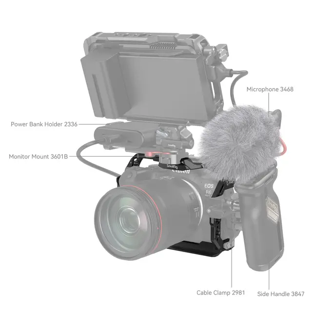 SmallRig 4159 Cage For Canon EOS R6 MkII Kamerabur til Canon R6 Mark II 