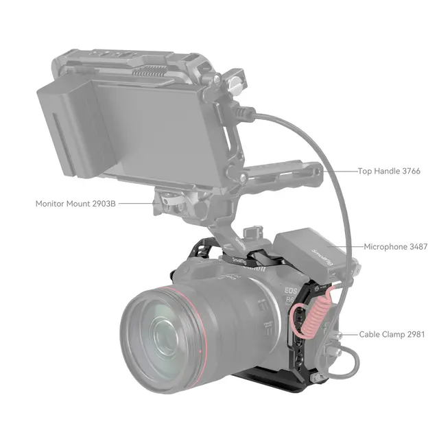 SmallRig 4159 Cage For Canon EOS R6 MkII Kamerabur til Canon R6 Mark II 