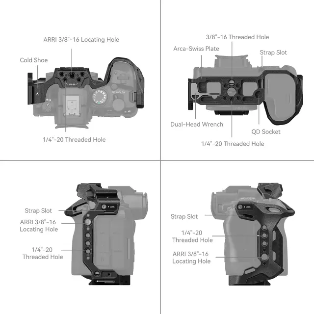 SmallRig 4161 Camera Cage Black Mamba For Canon EOS R6 II 
