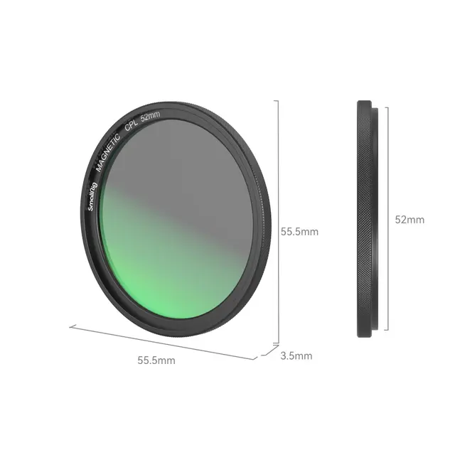 SmallRig 4216 MagEase Magnetic CPL 52mm CPL Filter magnetfeste for M Mount Cage 