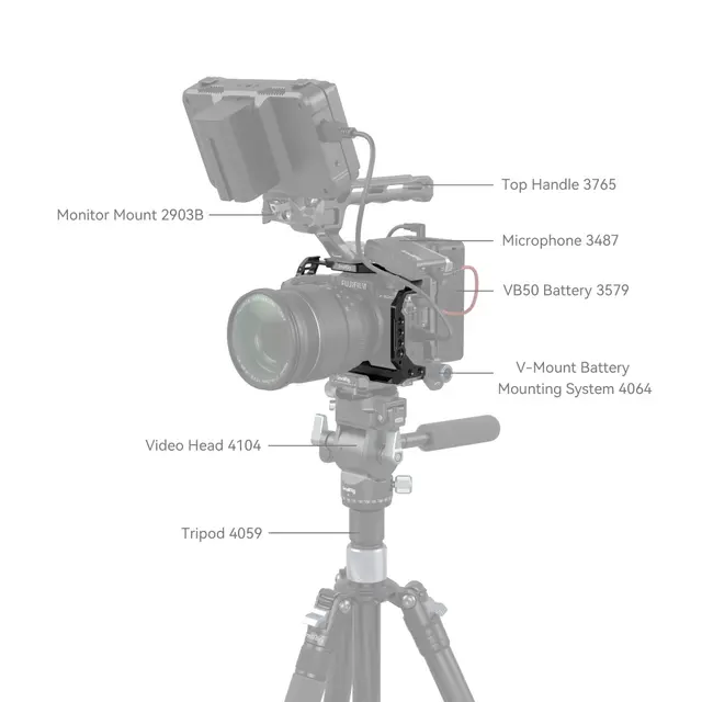 SmallRig 4230 Cage For Fujifilm X-S20 Kamerabur med mange festepunkter 
