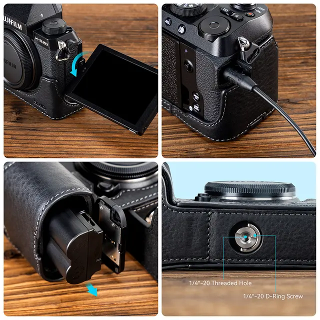 SmallRig 4232 Camera Leather Case X-S20 Halv skinn-veske Fujifilm X-S20 