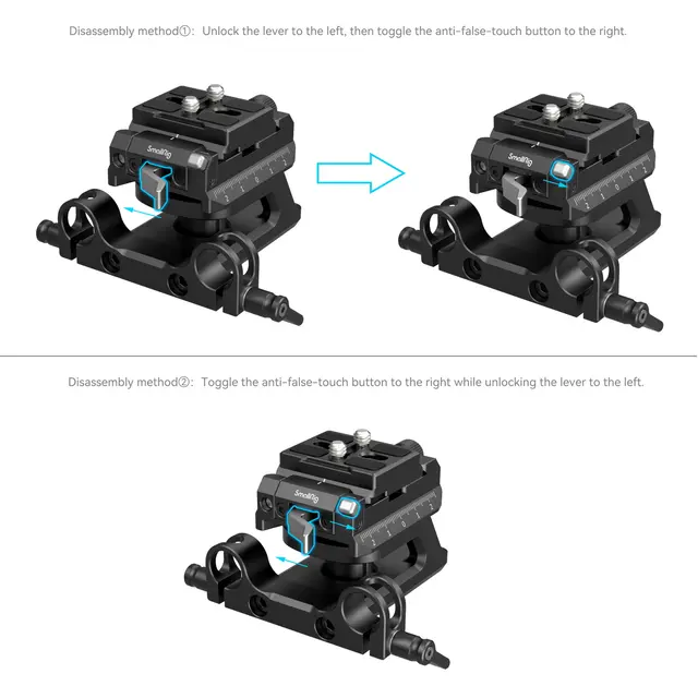 SmallRig 4233 Height adj Mount Plate Kit Universal ARCA & Manfrotto compatible 
