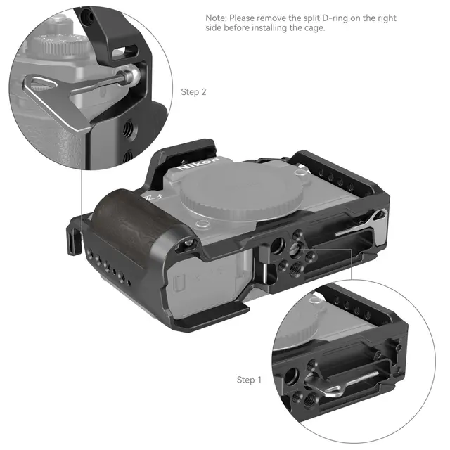 SmallRig 4261 Cage for Nikon Zf Kamerabur med festepunkter 