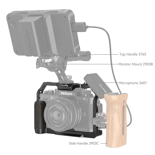 SmallRig 4261 Cage for Nikon Zf Kamerabur med festepunkter 