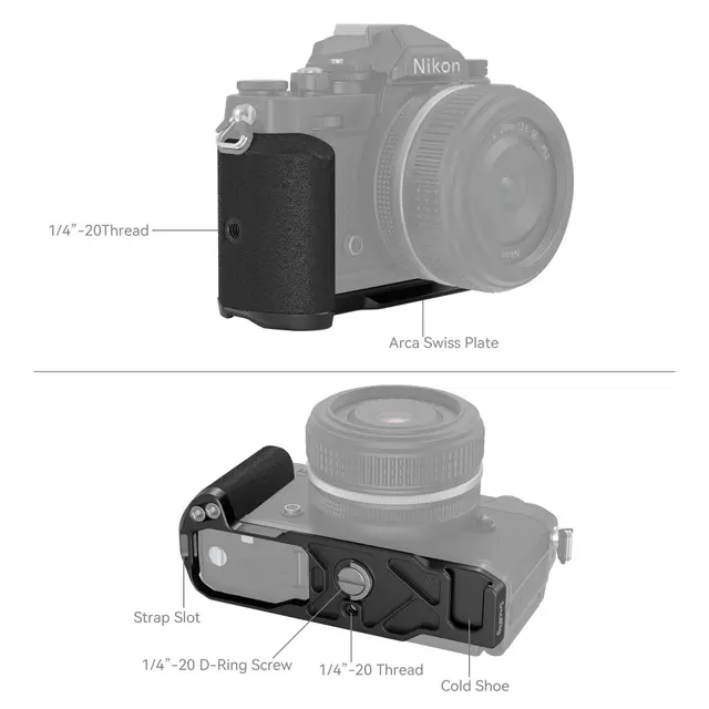 SmallRig 4263 L-Shape Grip Z fc Sort Grep m/ Arca Swiss feste Nikon Z-fc 