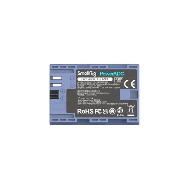 SmallRig 4264 Camera Battery USB-C Rechargable LP-E6NH 