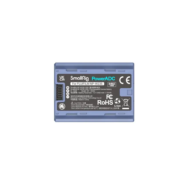 SmallRig 4266 NP-W235 Battery USB-C USB-C Oppladbart NP-W235 batteri 