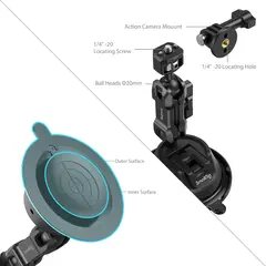 SmallRig 4275 Portable Suction Cup Kit For Action Cameras / Mobile Phones SC-1K