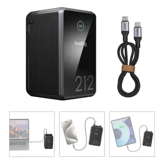 SmallRig 4293 V-Mount Batteri Mini VB212 212Wh Mini V-loxk Battery 140W PD lading