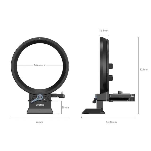 SmallRig 4300 Mount Plate Kit Rotatable Horizontal-To-Vertical for R 