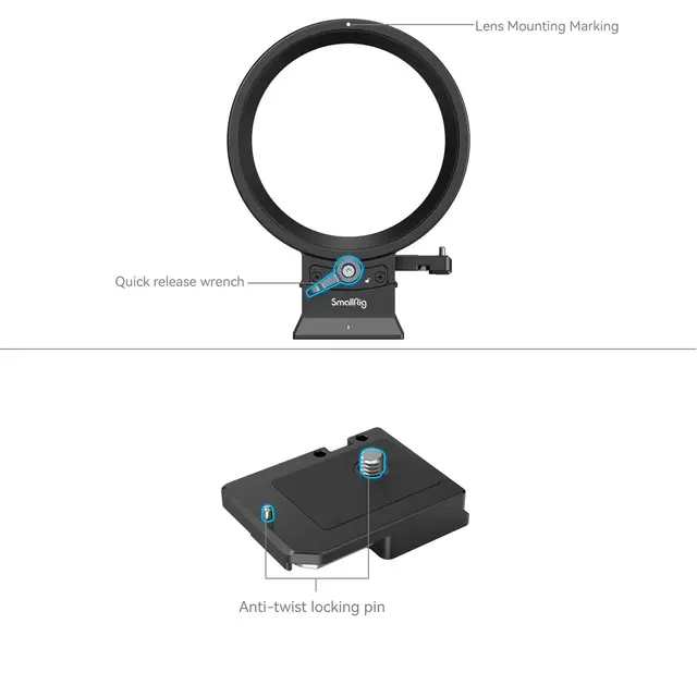 SmallRig 4300 Mount Plate Kit Rotatable Horizontal-To-Vertical for R 