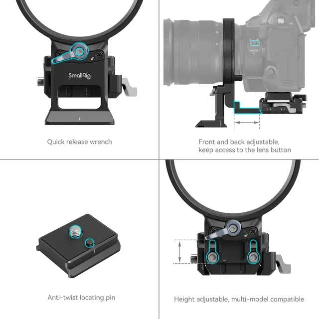 SmallRig 4306 Mount Plate Kit Rotatable Horizontal-To-Vertical for Z 