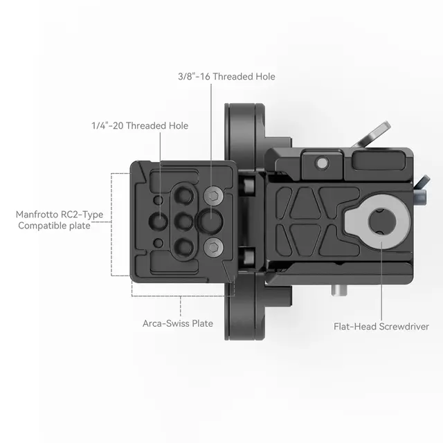 SmallRig 4306 Mount Plate Kit Rotatable Horizontal-To-Vertical for Z 