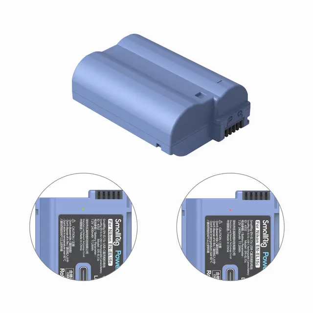 SmallRig 4332 EN-EL15c Kamerabatteri Blå USB-C ladbart Nikon EN-EL15c 