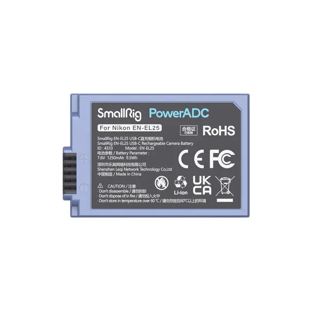 SmallRig 4333 EN-EL25 Camera Battery Erstatter Nikon EN-EL25 