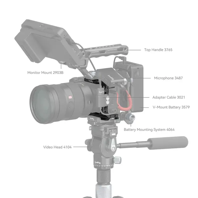 SmallRig 4337 Half Cage Sony A6*** serie Kamerabur Sony A6700/A6600/A6500/A6400 