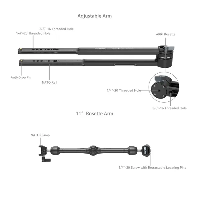 SmallRig 4362 x Mikevisuals ExtensionArm Tracking Shot Kit 