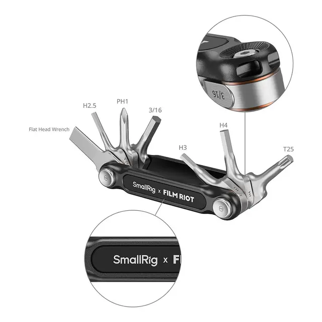 SmallRig 4374 x Film Riot 7-in-1 Tool Verktøy for mange skruoppgaver 