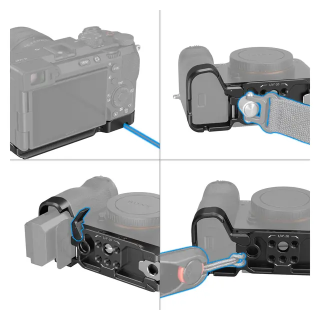 SmallRig 4438 Bottom Mount Plate For Sony A7CII / A7CR. Black 