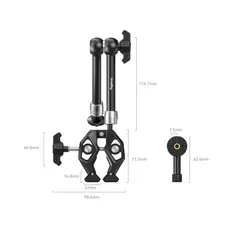 SmallRig 4454 Crab-Shaped Clamp with Arm Klemme, magic arm og GoPro feste