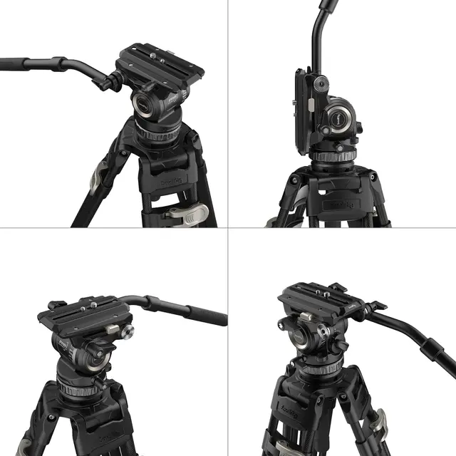 SmallRig 4465 Pro Video Carbon Tripod Med Fluid Head AD-Pro8 
