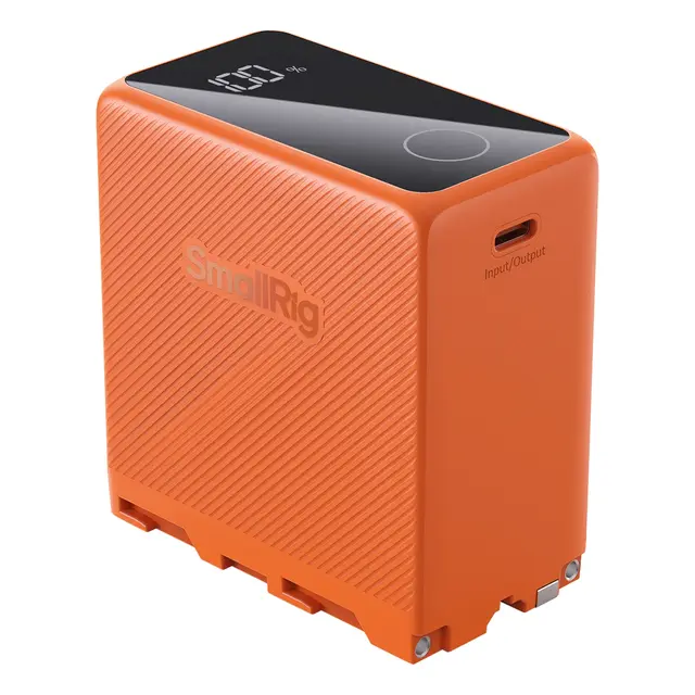SmallRig 4576 NP-F970 Camera Battery Orange. USB-C Rechargeable 