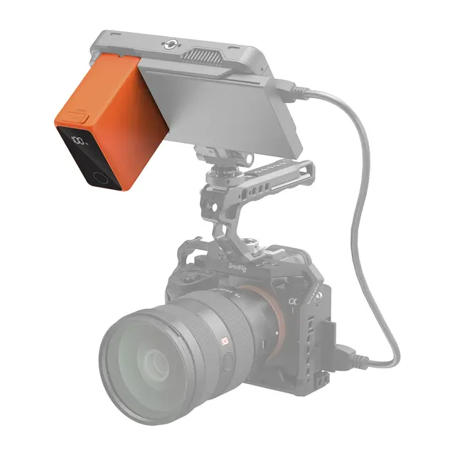 SmallRig 4576 NP-F970 Camera Battery Orange. USB-C Rechargeable 