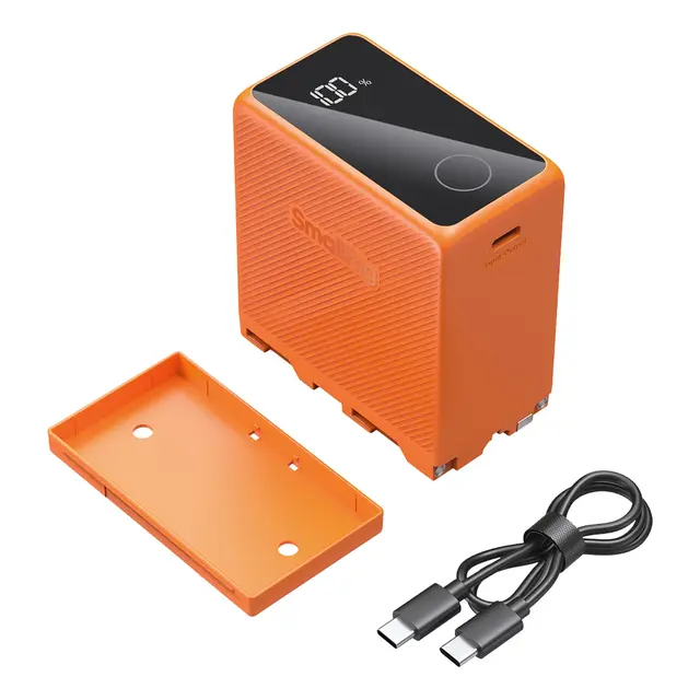 SmallRig 4576 NP-F970 Camera Battery Orange. USB-C Rechargeable 