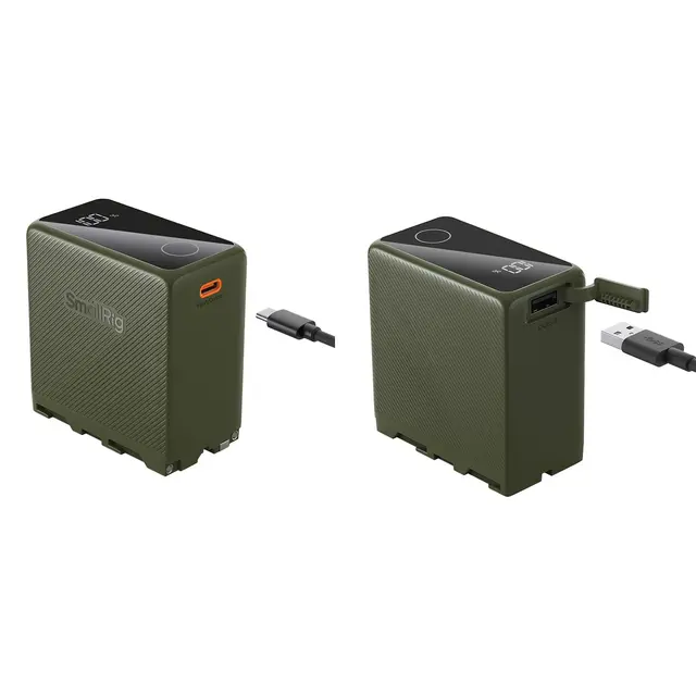 SmallRig 4577 NP-F970 Camera Battery Green. USB-C Rechargeable 
