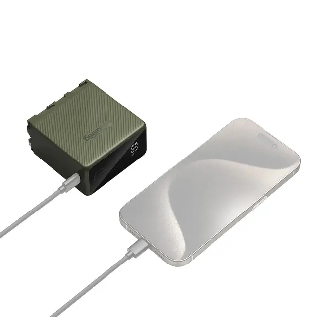 SmallRig 4577 NP-F970 Camera Battery Green. USB-C Rechargeable 