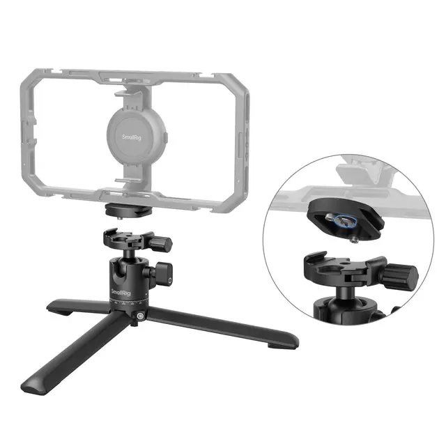 SmallRig 4630 Tabletop Tripod Ball Head Bordstativ +  Kulehode m/Arca Swiss 