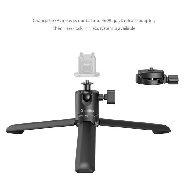 SmallRig 4630 Tabletop Tripod Ball Head Bordstativ +  Kulehode m/Arca Swiss 