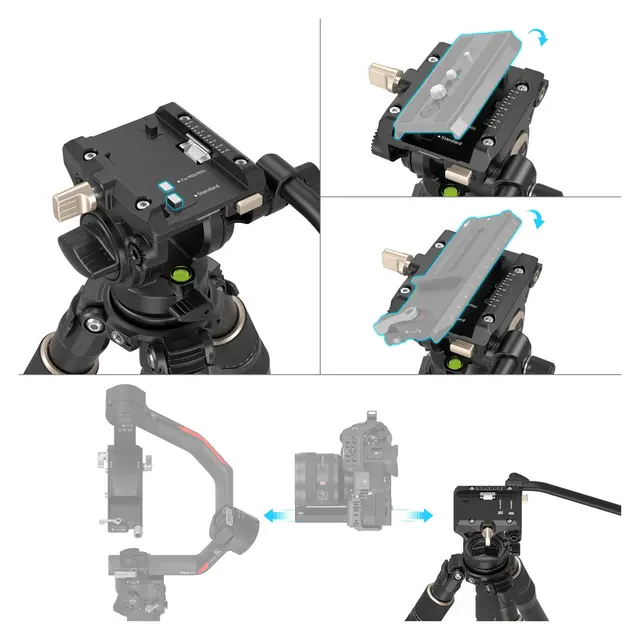 SmallRig 4643 Carbon Tripod FT-S303 Kit Med Videohode 