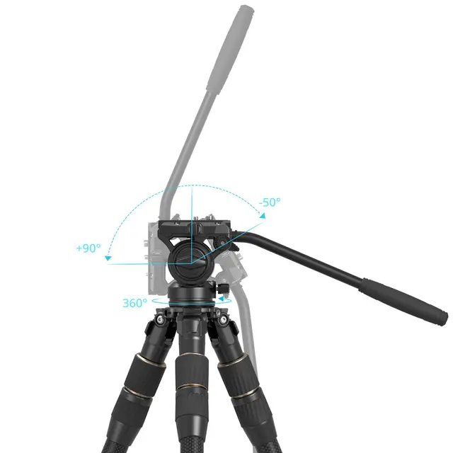 SmallRig 4643 Carbon Tripod FT-S303 Kit Med Videohode 