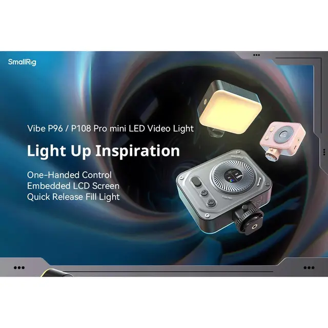 SmallRig 4660 Vibe P96 Pro Mini LED Video Light Black 