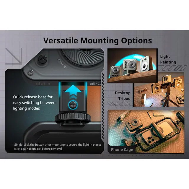 SmallRig 4660 Vibe P96 Pro Mini LED Video Light Black 