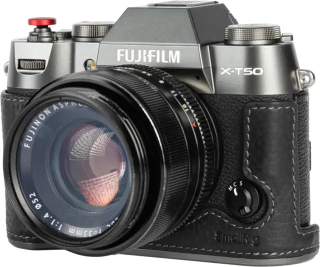 SmallRig 4709 Leather Half Case Kit XT50 For Fujifilm X-T50 Black 