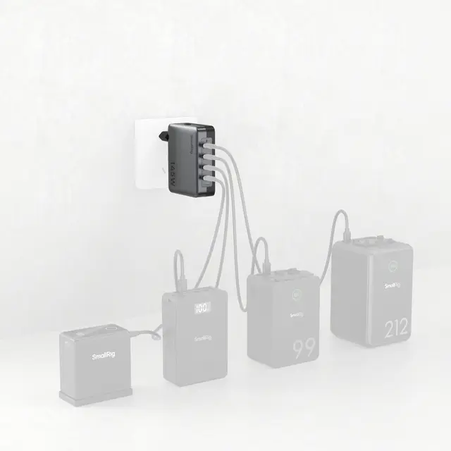 SmallRig 4748 4-Port PD Power Adapter 145W USB-C Strømadapter 